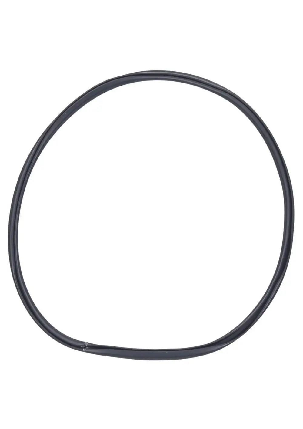 Schwarze, flexible Dichtschnur, die zu Judo Produkten gehört. Sie hat eine diagonale, geklebte Verbindung und ist in einer runden Form dargestellt.